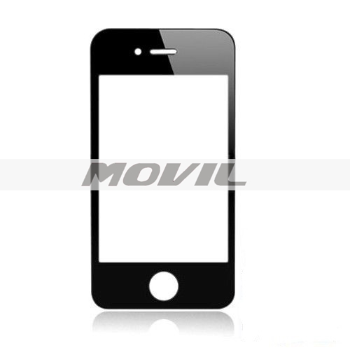 Front Screen Lens Glass For iPhone Black 4 4G Replacement